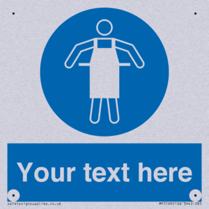 Custom Protective Apron Required Sign